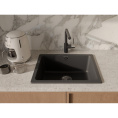 Кухонная мойка RIVELATO RIVELATO Мойка BERKANA 50 1-чаш 560*430, монтаж: универсальный, материал: кварц, цвет: антрацит BK-50 antracite