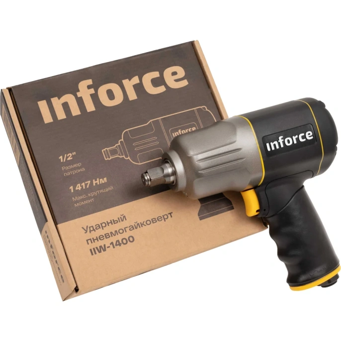 Ударный пневмогайковерт (1417 Нм; 1/2") Inforce IIW-1400