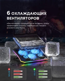 Подставка для ноутбука с активным охлаждением EVOLUTION LCS-01 RGB