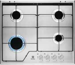 Газовая варочная панель Electrolux KGS6424SX, 4 конфорки, нержавеющая сталь, серебристый