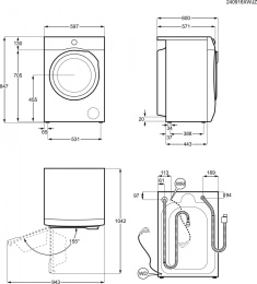 Стиральная машина Electrolux EW8F4482E, с фронтальной загрузкой, 8кг, 1400об/мин, с паром, с английской панелью управления