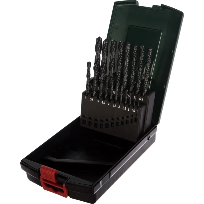 Набор сверл HSS-R по металлу 19 шт. (1-10 мм) Metabo 627164000