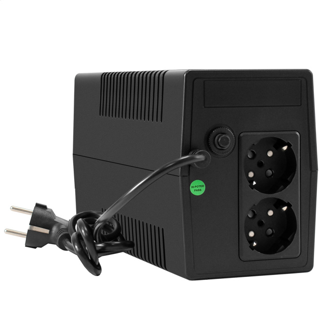 ИБП ExeGate Power NB-500.LED.AVR.2SH (500VA/300W, LED, AVR, 2*EU/Тип F(Schuko), батарея 12V 4.5Ah, Black) EX299480RUS