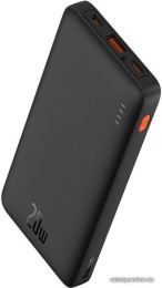 Портативное зарядное устройство Baseus Airpow PPQD090001 Fast Charge Power Bank 10000mAh 20W Black With Cable USB to Type-C 30cm ультратонкий, компактный, быстрая зарядка, двойной вход