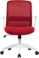 Кресло Cactus CS-WMC333-RD, сетка/ткань, до 100кг, фиксированные подлокотники,  темно-красный