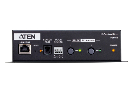 ATEN PE4102G-AT-G Устройство распределения питания, с управлением, 10A, 2.4kW, 2 порта, 1 банк, IP доступ, ввод C14, 2*C13;вкл/выкл по портам;без шнуров