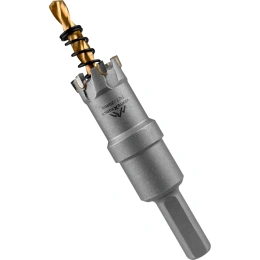 Коронка по металлу твердосплавная с центрирующим сверлом 20 мм Vertextools 1819-20