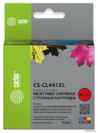 Картридж струйный Cactus CS-CL441XL CL-441XL многоцветный (400стр.) (18мл) для Canon Pixma GM2040/4040/GM2140/2240 с чипом