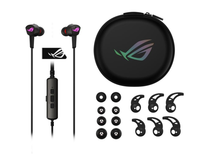 Наушники ASUS ROG CETRA II (портативные, геймерские, с микрофоном, внутриканальные, 2 наушника, объёмное звучание: 7.1  (Windows Sonic), совместимость с игровыми консолями: Microsoft Xbox Series X|S, Sony PlayStation 4, Sony PlayStation 5, Nintendo Switch