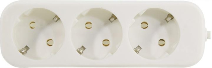 Сетевой удлинитель Defender E318, 1.8м, белый [99221]