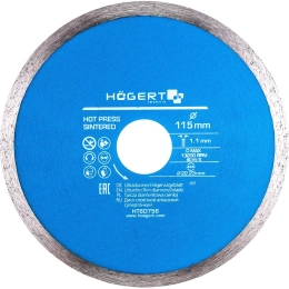 Диск отрезной алмазный HOEGERT TECHNIK HOEGERT, супертонкий 115x1,1x22,23 мм HT6D756