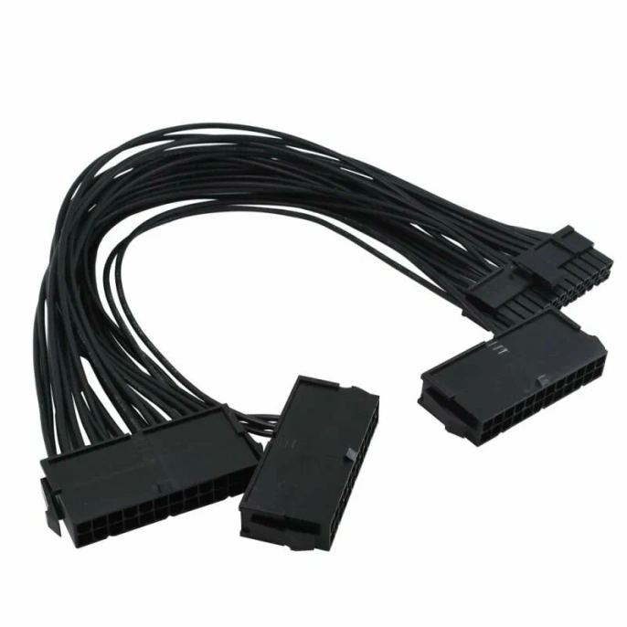 Sync Starter TSR436 30 см двойной удлинительный кабель-адаптер 3 PSU ATX 24Pin блок питания Sync Starter ADD3PSU для майнинга биткоинов