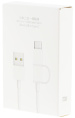 Кабель XIAOMI Mi 2-in-1, USB Type-C m /micro USB m - USB m , 0.3м, белый [sjv4083ty]