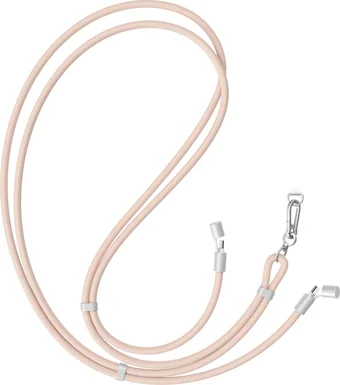 Зарядный кабель - ремень через плечо Satechi OntheGo Crossbody Lanyard Cable 60W. Длина: 1.5м. Цвет: пыльно-розовый