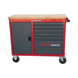 Инструментальная тележка IZELTAS WORKBENCH черно-красная, без инструментов, 7 ящиков 8247321007