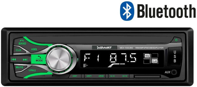 Автомагнитола Swat MEX-1042UBG 1DIN 4x50Вт SWAT MEX-1042UBG