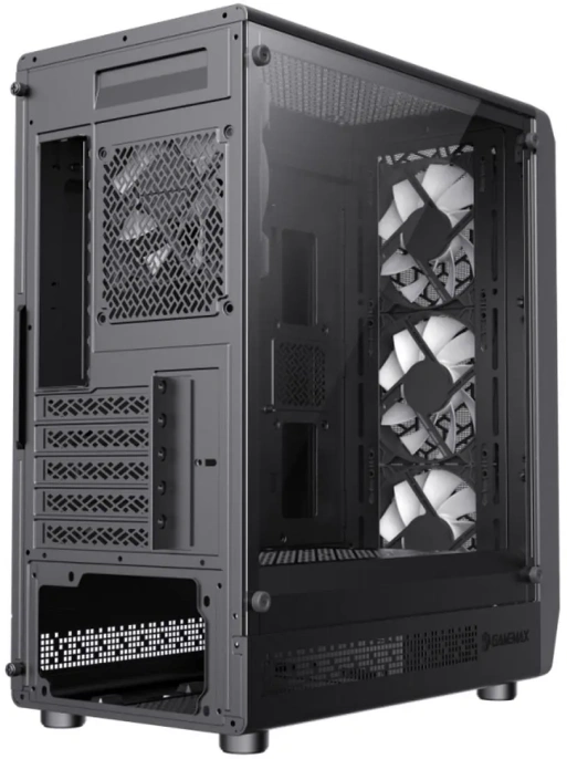 Корпус GameMax Forge MB без БП Черный, ATX, USB3.0,Зак.стекло,4*120мм ARGB вент+конт., пыл.фильтр