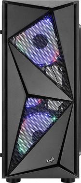 Корпус ATX Aerocool Glider Cosmo-G-BK-v1, Midi-Tower, без БП, черный