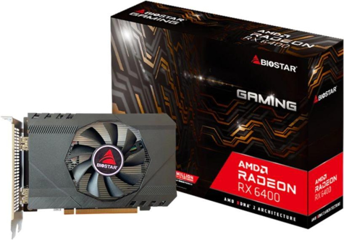 Видеокарта Biostar AMD Radeon RX 6400 VA6406RA46 4ГБ GDDR6, Ret