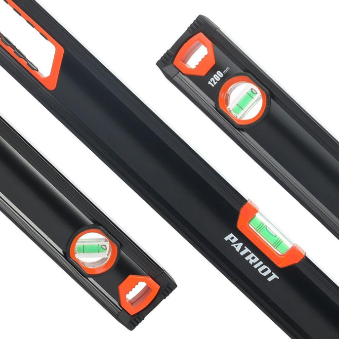 Уровень Patriot Platinum LCP-800L пузырьковый 3глаз. магнит. черный/оранжевый 350005513