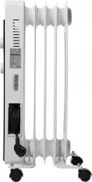 Масляный радиатор Royal Clima Parma ROR-PR5-1000M, с терморегулятором, 1000Вт, 5 секций, 3 режима, белый
