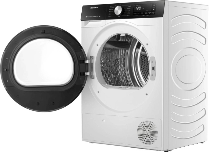 Сушильная машина Hisense DH3S702UWDE белый, с английской панелью управления