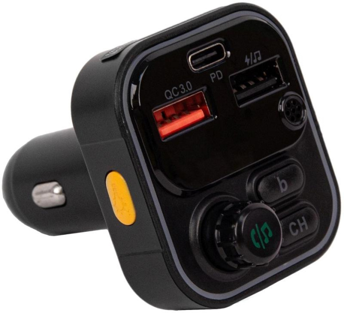 Автомобильный FM-модулятор ACV FMT-130B черный BT USB 40580