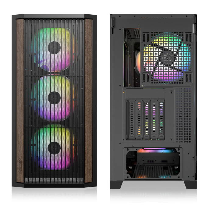 Корпус без блока питания Case Raijintek AGOS MAX-MS4, Midi-Tower, TG, 4x140mm ARGB, 2xUSB 3.0 + 1xUSB Type-C, E-ATX, ATX, mATX, mITX Black 0R20B00261