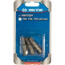 Набор вставок бит 1/4", TORX, Т20, Т25, Т30, 3шт KING TONY 1003TQ01