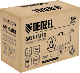 Газовая тепловая пушка DENZEL GHG-15i,  15кВт, желтый