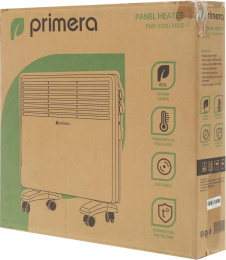 Конвектор PRIMERA PHP-1000-MXB,  1000Вт,  с терморегулятором, белый