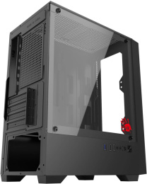 Корпус mATX BLOODY CC-123, Mini-Tower, без БП, черный [cc-123-bk]