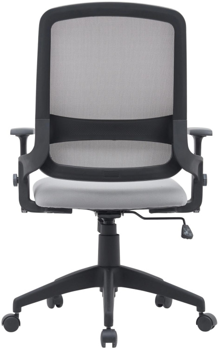 Кресло Cactus CS-MC313-BKGY, сетка/ткань, до 100кг, топ-ган, регулируемые 1D подлокотники,  серый