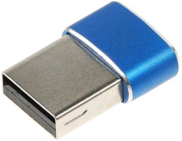 Адаптер USB2.0 PREMIER 6-071,  USB 2.0 A(m) (прямой) -  USB Type-C (f) (прямой),  пакет,  синий