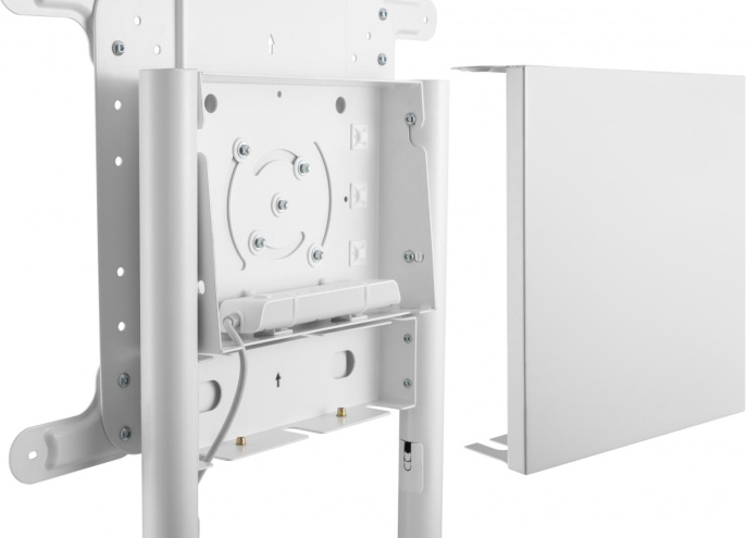 Стойка для телевизора Cactus CS-ST1146WT, 37-70", напольный, мобильный,  белый