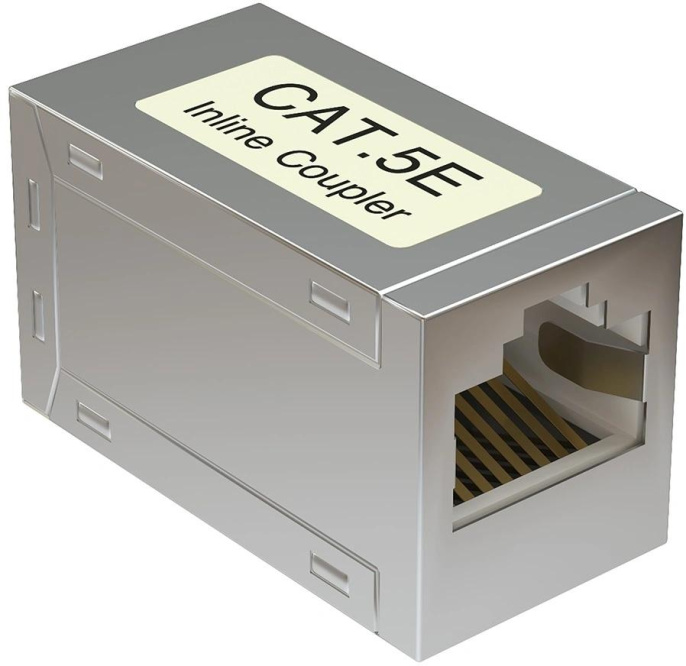 Адаптер Sysmatrix CC RJ45.5ES.WH проходн. RJ45 кат.5E бел.