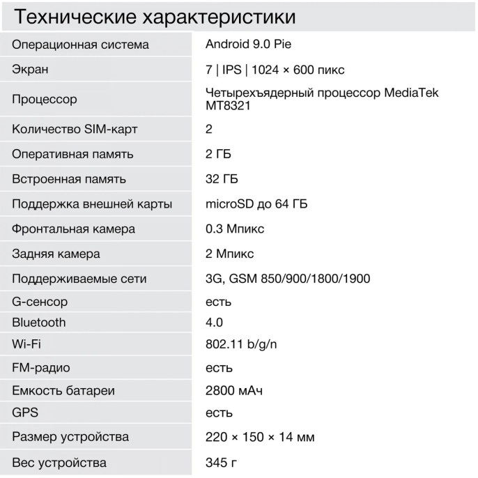 7" Детский планшет Digma CITI Kids 2/32 GB MT8321 3G, 1024 x 600, Android 9.0, розовый [cs7216mg]