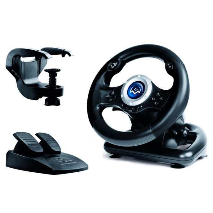 Руль Sven GC-W500 10кноп. с педалями черный