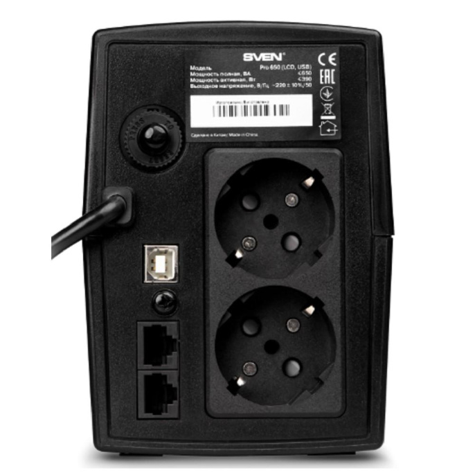 SVEN Источник бесперебойного питания Pro 650 LCD, USB SV-013844