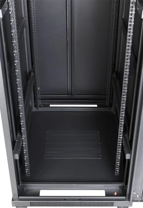 Шкаф серверный Lanmaster TWT-CBB-32U-6X10-G1 напольный 32U 600x1000мм пер.дв.стекл задн.дв.двуст. 2 бок.пан. 800кг черный