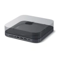 USB док станция с подставкой Satechi Mac Mini Stand & Hub для Mac Mini. Порты: 1x USB-C, 3 x USB, 3,5mm AUX, SD, microSD. Цвет: серый космос. (ST-ABHFM)