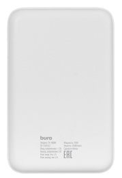 Внешний аккумулятор Power Bank Buro T4-10000, 10000мAч, белый [t4-10000-wt]
