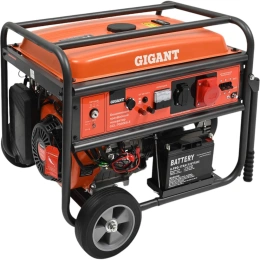Бензиновый трехфазный генератор Gigant (7 кВт; эл.стартер; ATS; колёса и ручки) GGL-7000ЕS-3