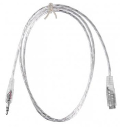 Кабель-удлинитель аудио Buro Jack 3.5 m - Jack 3.5 f , 1м, прозрачный [cab025-1m]