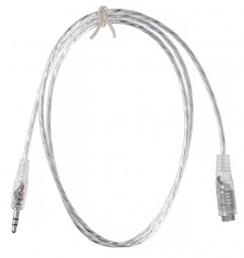 Кабель-удлинитель аудио Buro Jack 3.5 m - Jack 3.5 f , 1м, прозрачный [cab025-1m]