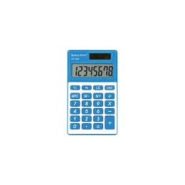 Карманный калькулятор BRAUBERG PK-608-BU 107x64 мм, 8 разрядов, двойное питание, синий 250519