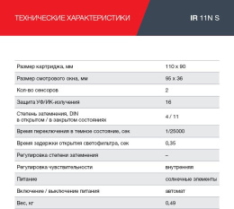 Маска сварщика Fubag Оптима 11 филь.:хамел. кл.:1/1/1/2 см.экр.95x36мм черный 38071