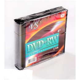 Диск DVD+RW VS 4,7 Gb 4x, Slim Case 620618