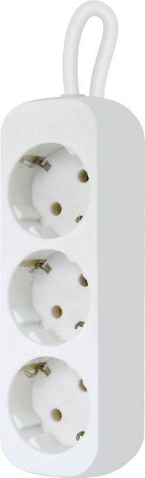 Сетевой удлинитель Defender E330, 3м, белый [99222]