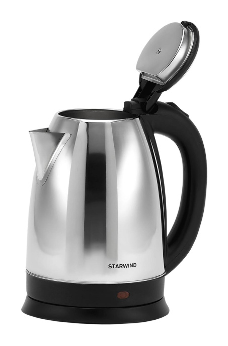 Чайник электрический Starwind SKS1050 1.8л. 1500Вт серебристый/черный корпус: металл/пластик